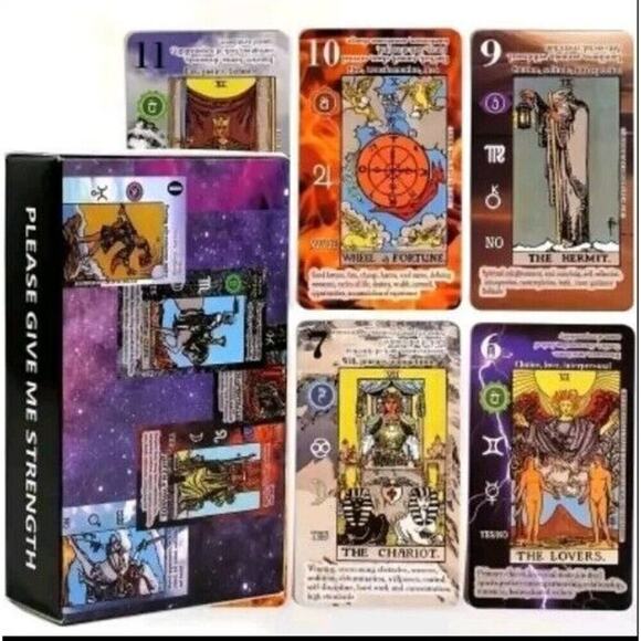 Tarot Cards with Keywords Zodiac Astrology And Chakra Meanings New NIB Spiritual - Picture 1 of 6